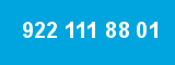 922 111 88 01 922 111 88 01